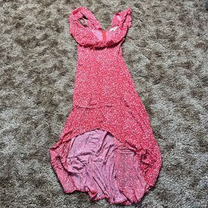 Rewind Ruffle Dress Pink Floral Size Small